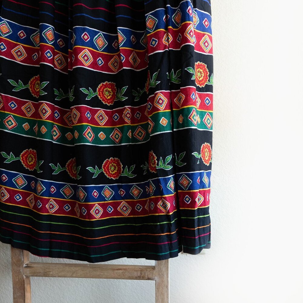 Vintage Willowbend 2-Piece Set Size L Made in USA 100% Cotton Boho Skirt & Vest - Picture 9 of 12